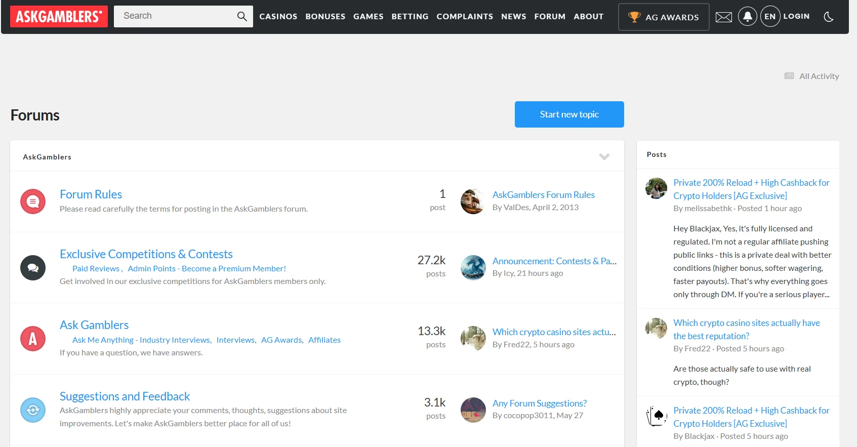 AskGamblers platform for reviews, iGaming affiliates, casino brands and reputation