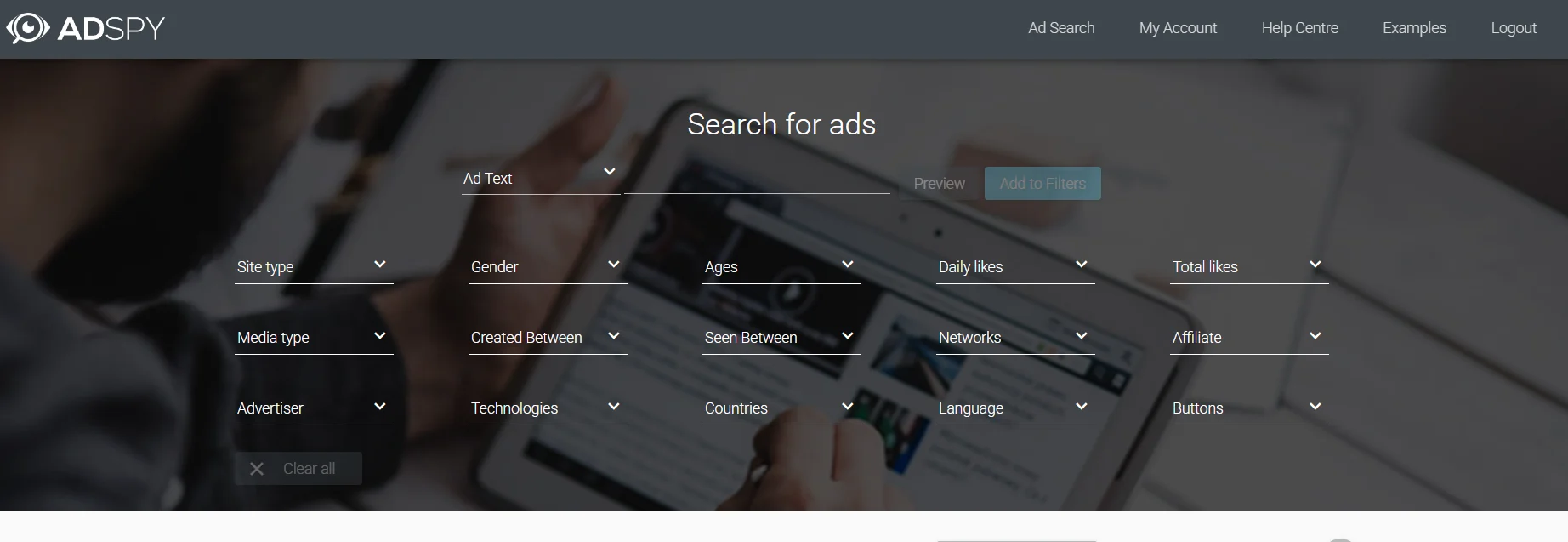AdSpy for traffic arbitrage and audience analysis