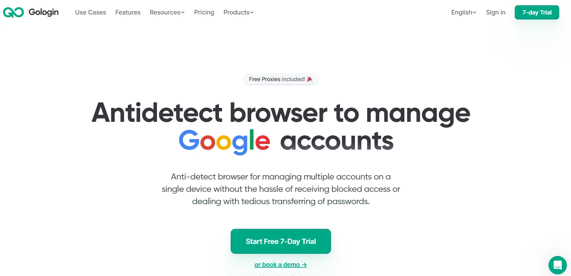 GoLogin browser profiles with separate fingerprints and proxies