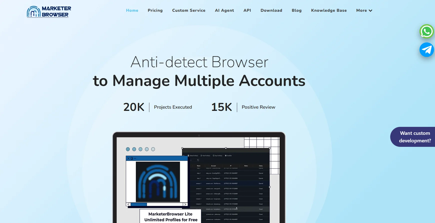 MarketerBrowser multi-accounting browser for marketing and e-commerce