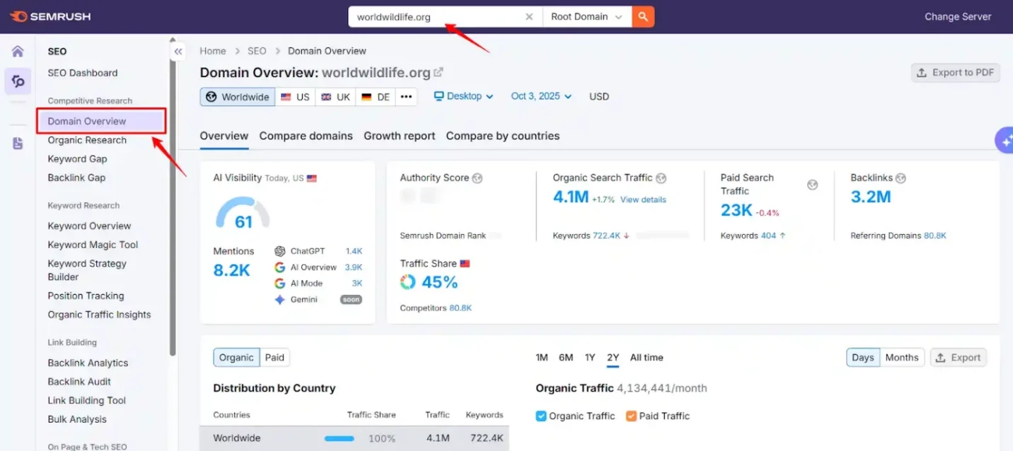 Semrush for keyword analysis and Google Ads research