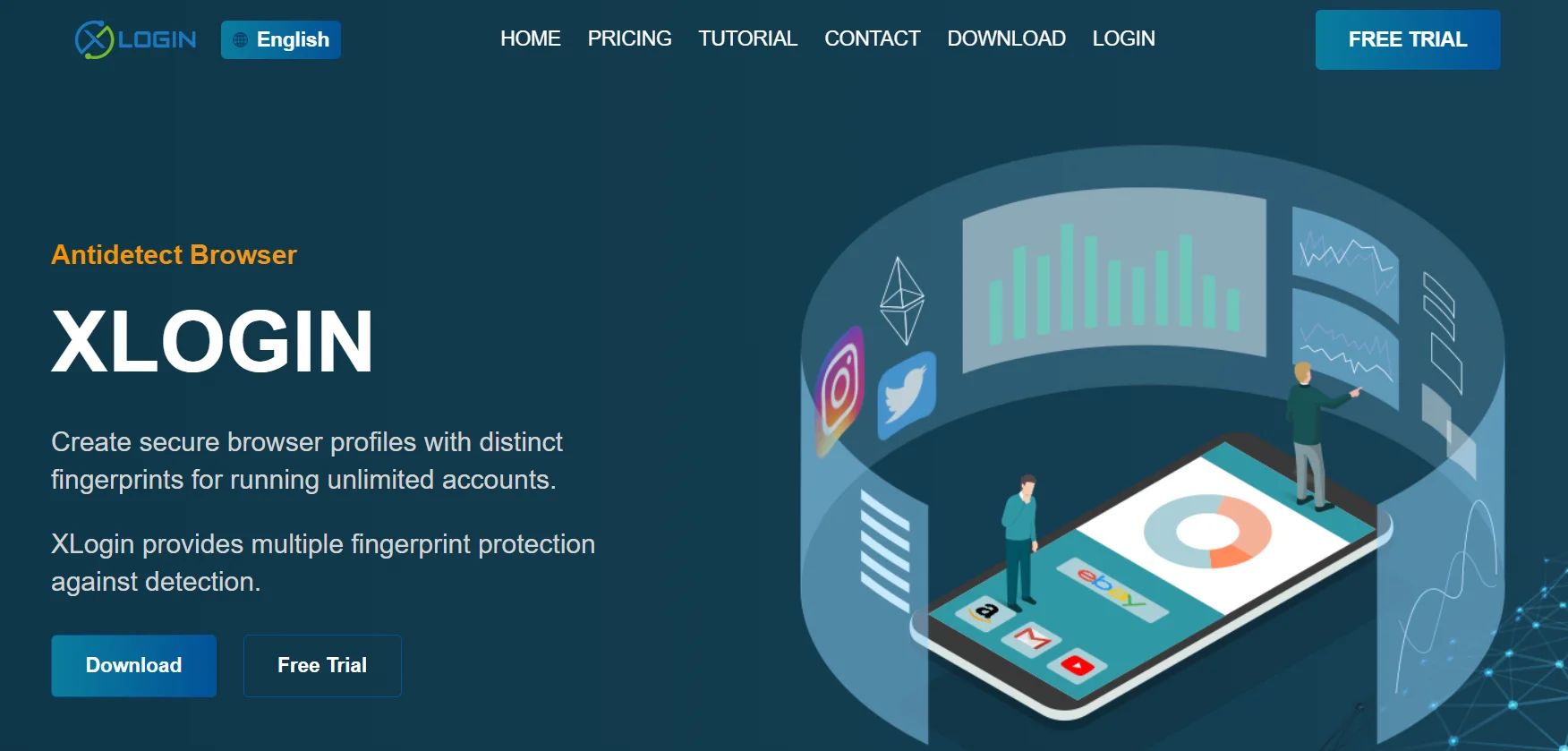 xLogin browser profiles with Selenium and Puppeteer automation