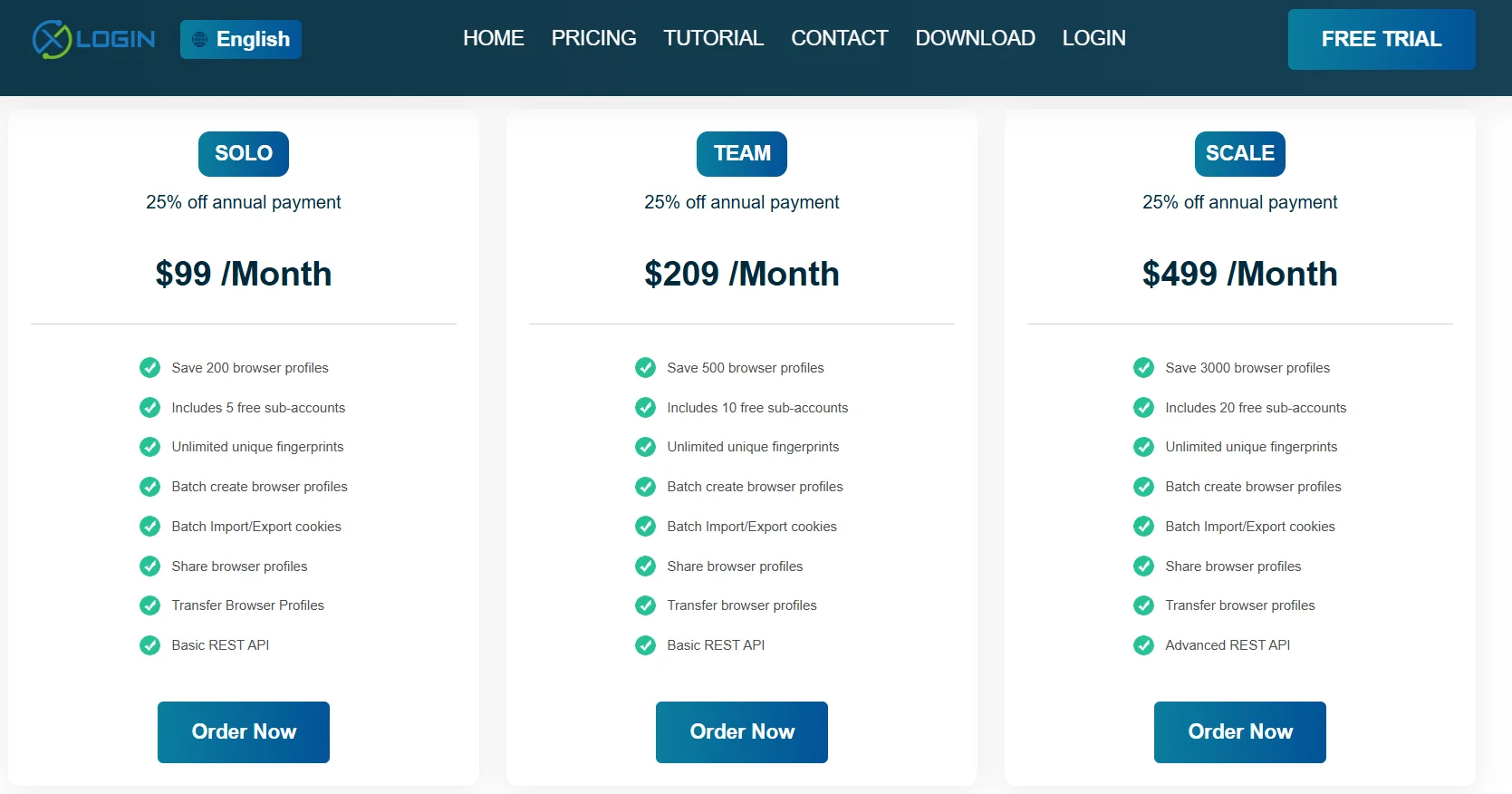 xLogin pricing for multi-accounting and affiliate marketing teams