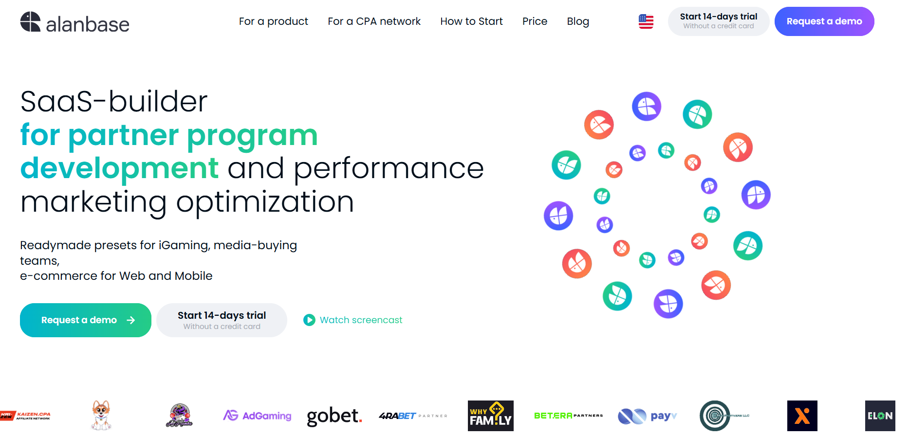 Alanbase SaaS affiliate platform for partner program development
