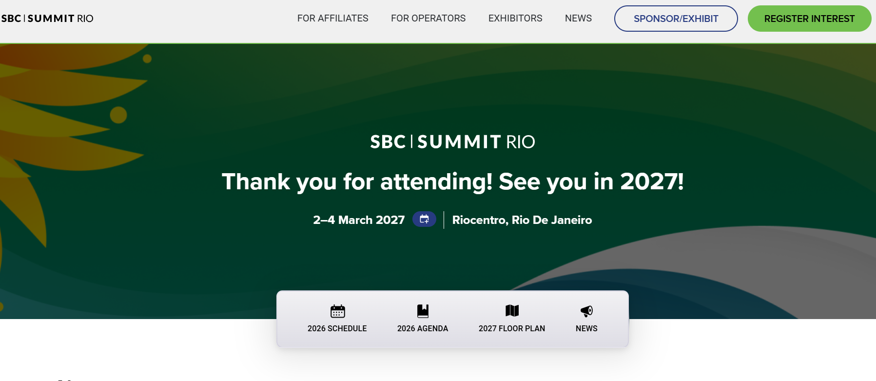 SBC Summit Rio — iGaming conference in Brazil for operators, affiliates, affiliate programs and the Latin American market