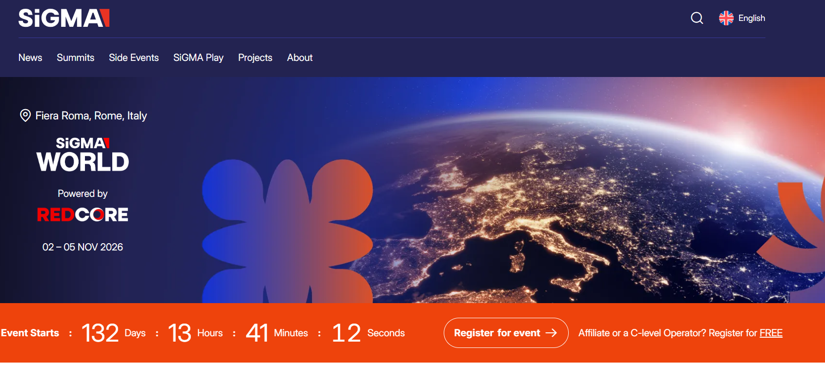 SiGMA World in Rome — global iGaming summit for operators, affiliates, investors and affiliate marketing professionals
